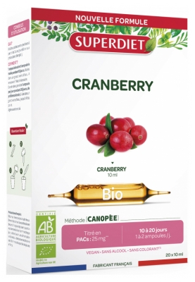 Superdiet Cranberry Bio 20 Ampoules