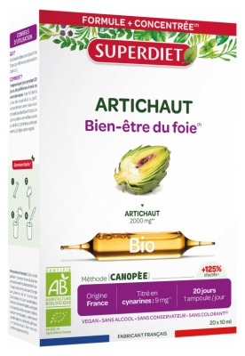 Superdiet Artichoke Organic 20 Fiolek