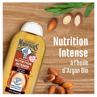 Le Petit Marseillais Shampoing Nutrition Intense à l'Huile d'Argan Bio 250 ml