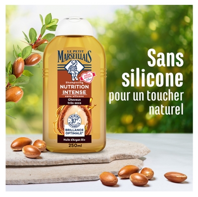 Le Petit Marseillais Shampoing Nutrition Intense à l'Huile d'Argan Bio 250 ml