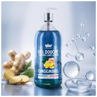 Les Petits Bains de Provence Sprchový gel Zázvor 1 L