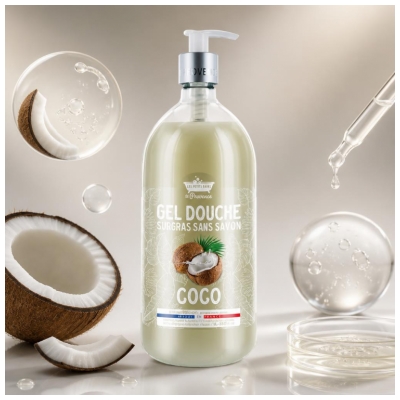 Les Petits Bains de Provence Kookoksen Suihkugeeli 1 L