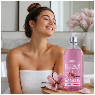 Gel de Duș Magnolie Les Petits Bains de Provence 1 L
