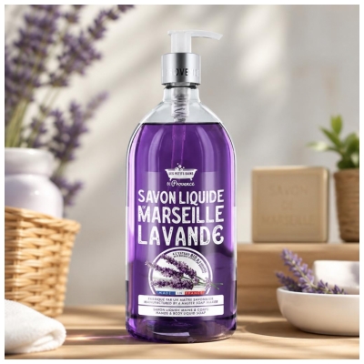 Les Petits Bains de Provence Jabón de Lavanda de Marsella 1 L