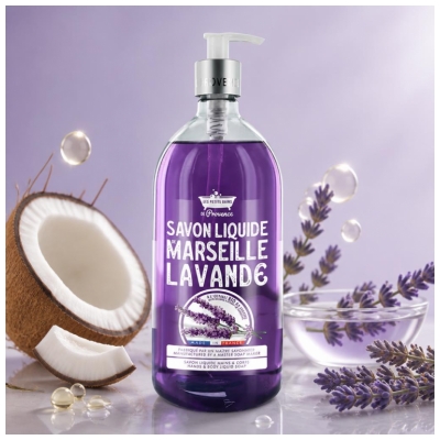 Les Petits Bains de Provence Jabón de Lavanda de Marsella 1 L