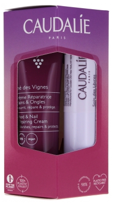 Caudalie Duo Crème Mains et Ongles Thé des Vignes 30 ml + Soin des Lèvres 4,5 g