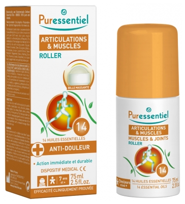 Puressentiel Joints & Muscles Roller with 14 Essential Oils 75ml