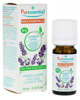 Puressentiel Essential Oil Super Lavandin (Lavandula angustifolia x Lavandula latifolia) Organic 10ml