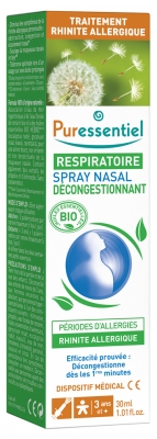 Puressentiel Respiratoire Spray Nasal Décongestionnant 30 ml