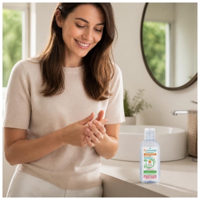 Puressentiel Sanitisationsmittel Antibakterielles Gel mit 2 Pflanzlichen Ölen 80 ml