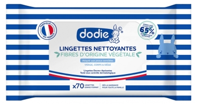 Dodie Salviette Detergenti Alla Fibra Vegetale 70 Salviette Grandi