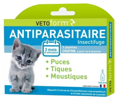 Vetoform Antiparasitario Gatito 3 Pipetas