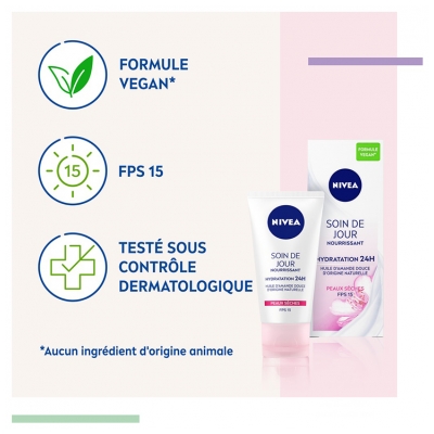 Nivea Soin de Jour Nourrissant Peaux Sèches SPF 15 50 ml