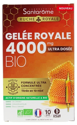 Santarome Royal Hive Royal Jelly 4000 mg Organic 10 Fiolek