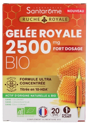 Santarome Royal Hive Royal Jelly 2500 mg Organic 20 Fiolek