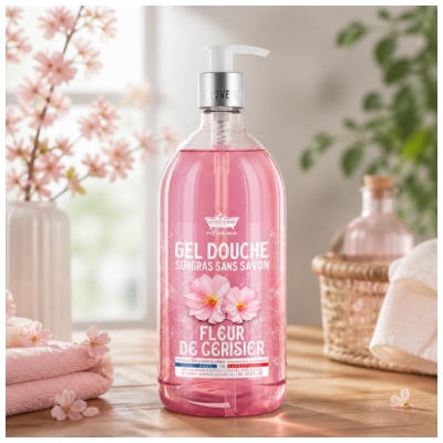 Les Petits Bains de Provence Brusshampoo Kirsebærblomst 1 L