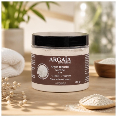 Argaïa Argile Blanche Surfine en Poudre 170 g