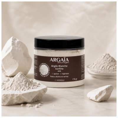 Argaïa Argile Blanche Surfine en Poudre 170 g