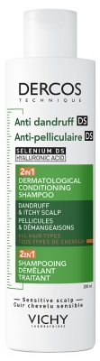 Vichy Dercos Shampoing Démêlant Traitant Anti-Pelliculaire DS 2en1 200 ml