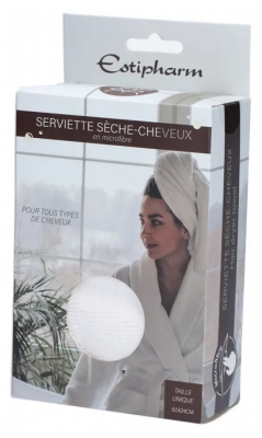 Estipharm Serviette Sèche-Cheveux en Microfibre