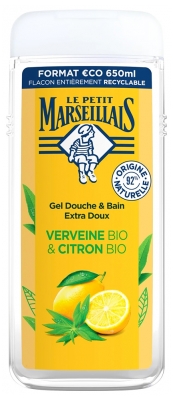 Le Petit Marseillais Gel Douche Extra Doux Verveine Bio & Citron Bio 650 ml