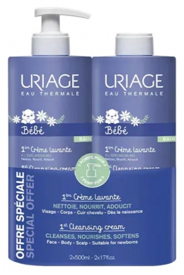 Uriage Baby 1ère Crème Lavante Set of 2 x 500 ml