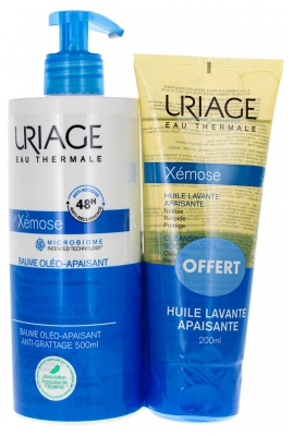 Uriage Xémose Balsam Oleo-Calmant Anti-Mâncărime 500 ml + Ulei de Curățare Calmanta 200 ml Oferit