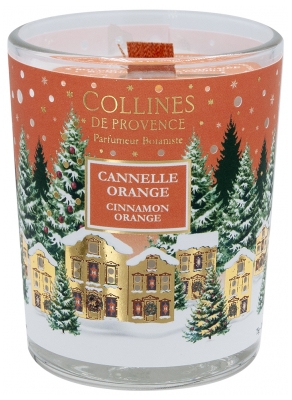 Collines de Provence Bougie de Noël 75 g - Senteur : Cannelle Orange