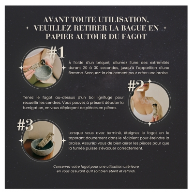 Natura Square Sauge Blanche Apiana Fagot de Fumigation XL