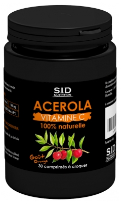 S.I.D Nutrition Acerola Vitamin C 30 Tablets