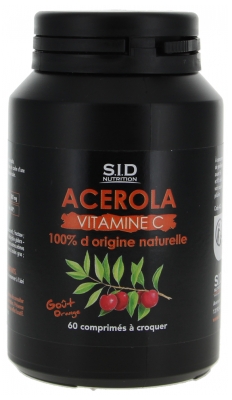 S.I.D Nutrition Acerola Vitamine C 60 Comprimés