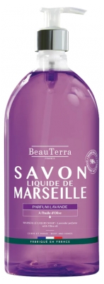 BeauTerra Sapone Liquido di Marsiglia Lavanda 1 L