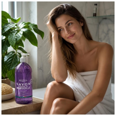BeauTerra Savon Liquide de Marseille Lavande 1 L