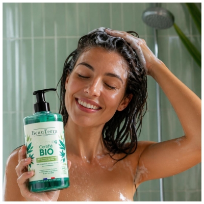 BeauTerra Shampoo Hamp og Aloe Vera Øko 750 ml