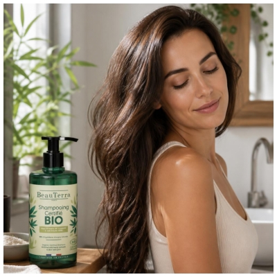 BeauTerra Shampoo Hamp og Aloe Vera Øko 750 ml