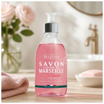 BeauTerra Nestesaippua Marseille Saippua Vanha Ruusu 300 ml