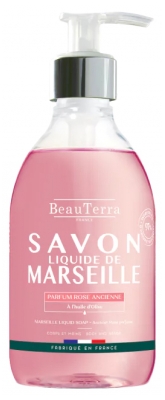 BeauTerra Šķidrās Marseļas Ziepes Senā Roze 300 ml