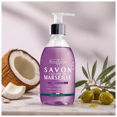 BeauTerra Jabón Líquido de Marsella Lavanda 300 ml