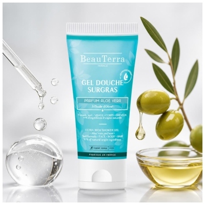 BeauTerra Gel Douche Surgras Aloe Vera 100 ml