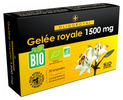 S.I.D Nutrition Oligoroyal Royal Jelly 1500 mg Organic 20 Vials