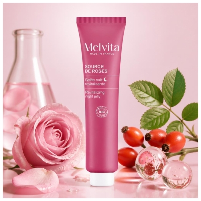 Melvita Source de Roses Gel Notte Rivitalizzante Biologico 40 ml