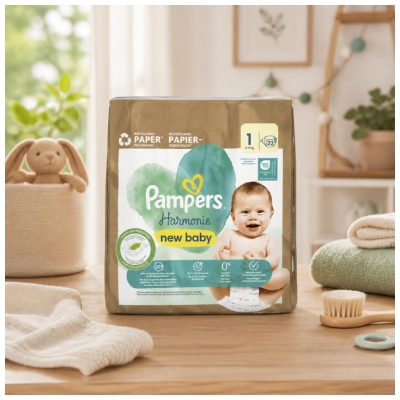 Pampers New Baby Harmonie 22 Couches Taille 1 (2-5 kg)