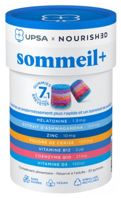 UPSA x Nourished Gummies 7en1 Sommeil 30 Gommes