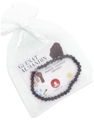 Natura Square Bracelet Facettes Grenat Rouge Almandin