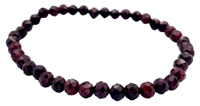 Natura Square Bracelet Facettes Grenat Rouge Almandin