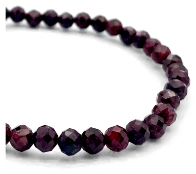 Natura Square Facetten Armband Granat Rot Almandin