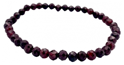 Natura Square Facetten Armband Granat Rot Almandin