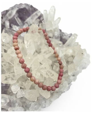 Natura Square Bracciale Sfaccettato in Rodonite