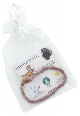 Pulseira Facetada de Rodonita Natura Square