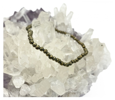 Natura Square Bracelet Facettes Pyrite